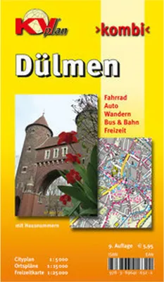 Produktbild von Dülmen, KVplan, Radkarte/Wanderkarte/Stadtplan, 1:25.000 / 1:15.000 / 1:5.000