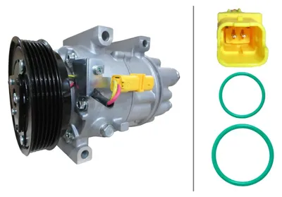 Immagine prodotto di Compressore dell'aria condizionata 12 V Ø 119 mm HELLA Thermo-Expertise per, tra gli altri, CITROËN JUMPY