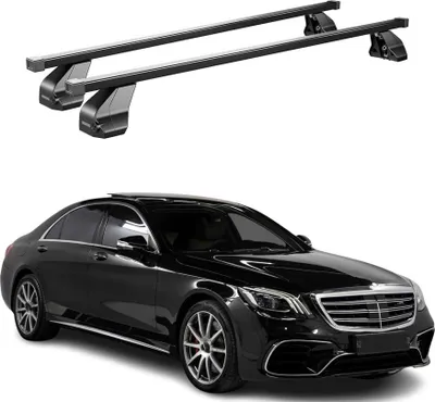 Produktbild von Menabo Dachträger für Mercedes S Klasse W222 2013-2020 75kg Stahl Schwarz 2x