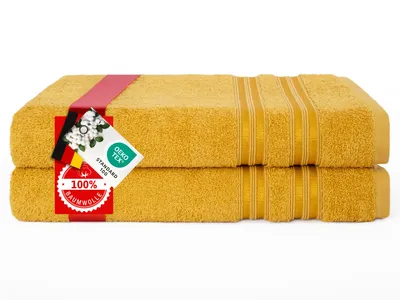 Produktbild von Hammetex Badetücher 2er Set 70x140 cm – 100% Baumwolle Frottier, , mit Aufhängeschlaufe