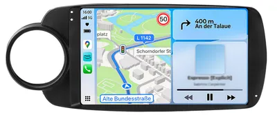 Produktbild von Radio 9 Zoll 6+128GB Android Autoradio für Toyota Yaris 2011-2018 Wireless CarPlay Android Auto 4G WiFi GPS Navigation 8Kern RDS DSP DAB+ Bluetooth