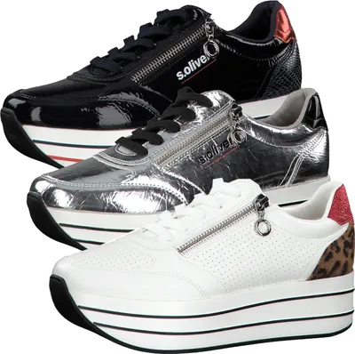 Produktbild von s.Oliver 5-23641-34 Damen Halbschuhe Plateau Schnürschuhe Sneaker, Größe:40 EU, Farbe:Blau