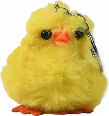 Produktbild von Gelbes Küken Schlüsselanhänger Plüsch - Weicher Taschenanhänger für Rucksack Ostern