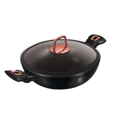 Obrázok produktu pre BERLINGERHAUS Panvica WOK s pokrievkou 30 cm Black Rose Collection BH-7112