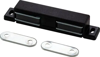 Immagine prodotto di MACO doppio fermo magnetico tipo 4.2, forza di tenuta 4 kg, 2 fori, plastica nera