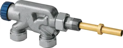 Image de Vanne monotube IMI Heimeier 1/2 pouce x 3/4 pouce AG, 1 pièce.