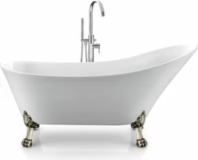 Produktbild von Freistehende Badewanne mit Füßen BALMAIN Löwenfüße ALTBRONZE 161 cm