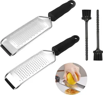 Produktbild von Edelstahl-Küchenreiber, schwarz, 4er-Set, spülmaschinenfest