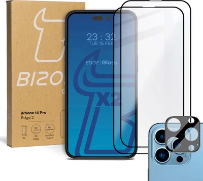 Produktbild von 2x Glas + BIZON Kameraobjektiv für iPhone 14 Pro