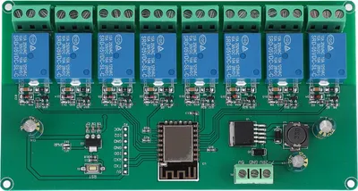 Obrázok produktu pre Reléový modul WIFI 8?kanálový ESP8266 vývojová doska pre bezdrôtové ovládanie DC 7?28V / 5V