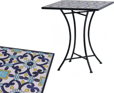 Mosaik Mosaiktisch Gartentisch Bistrotisch Tisch Ø 60 x H 70 cm