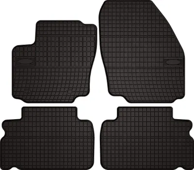 Produktbild von Gummifußmatten passend für Ford Galaxy MK2 (Minivan, Bj. 2006-2012) –  schwarz, passgenau, mit Befestigungen set 4 Stk. - Gummi-Automatten