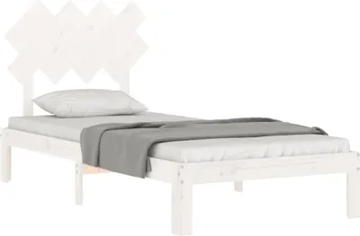 Produktbild von vidaXL Massivholzbett ohne Matratze Weiß 90x200 cm Kiefernholz