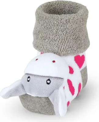 Produktbild von Baby-Rasselsöckchen Esel weiß Gr.15/16