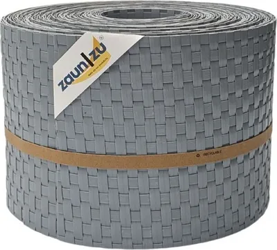 Produktbild von Sichtschutzstreifen zaun|zu RATTAN 10x Einzelstreifen 2,55m für Doppelstabzaun Hellgrau 10x 2,55m
