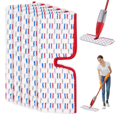 Obrázek produktu pro 5 kusů opakovaně použitelných návleků z mikrovlákna pro mop s rozprašovačem