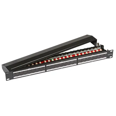 Obrázek produktu pro EFB Patchpanel STP 24xRJ45 Cat.6A/Class EA,19" 1HE,schwarz