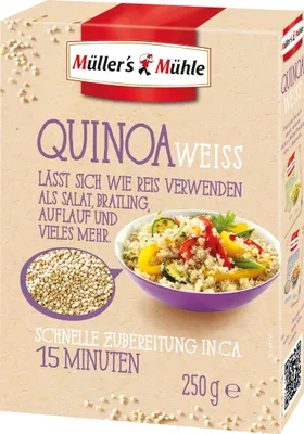 Produktbild von Müllers Mühle Quinoa weiss mit einer feinen nussigen Note 250g