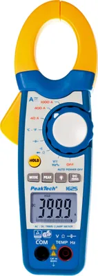 Produktbild von PeakTech P 1625 Stromzange – True RMS Amperemeter 1000 A AC/DC, 4000 Counts, Digitalmultimeter mit Spannung, Frequenz & Temperaturmessung