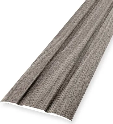 Produktbild von Übergangsschiene 2.5 x 38 x 2700 mm Übergangsprofil Übergangsleiste Aluminium eloxiert Geriffelt Selbstklebend Eiche grau Küberit