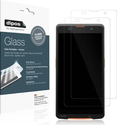 Produktbild von 2x Schutzfolie für sunmi P2 Lite SE - Anti-Shock 9H Folie dipos Glass Kunststoffglas
