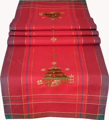 Image de Linge de table avec broderie Arbre 40 x 90 cm