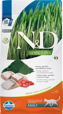 Obrázek produktu pro N&D SPIRULINA CAT Adult Herring & Wolfberry 1,5kg