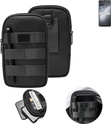 Produktbild von K-S-Trade Holster Gürtel Tasche kompatibel mit Cubot X50 Handy Tasche Schutz Hülle dunkel-grau viele Fächer, 1x