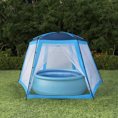 Produktbild von Poolzelt, Pool überdachung, Pool Zelt, Pooldach, Poolpavillion, Zelt Für Pool, Pool Dach, Pool Abdeckungen, Stoff 500x433x250 cm Blau