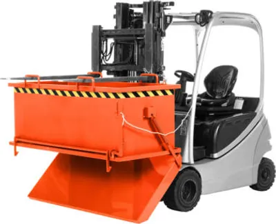 Produktbild von Klappbodenbehälter - 750 l Volumen - Traglast 1.250 kg - kranbar - reinorange