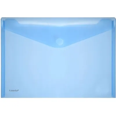 Produktbild von Dokumentenmappe A4 quer PP Klettverschluss blau transparent