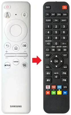 Produktbild von Ersatzfernbedienung für SAMSUNG QE43LS01BA | QE43LS01BAUXCE