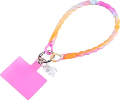 Zdjęcie produktu dla Łańcuszek do telefonu komórkowego, uniwersalna smycz do etui na telefon komórkowy, nylon, kolor: pomarańczowo-fioletowy