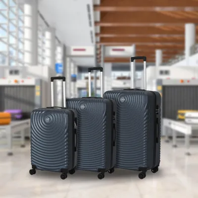 Image de Lot de 3 Valises - JET LAG - Barcelone - Coque Rigide - Bleu