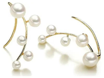 Produktbild von Luna-Pearls - 311.1696 - Ohrhänger - 585 Gelbgold - Süßwasserperlen 5-5,5 mm