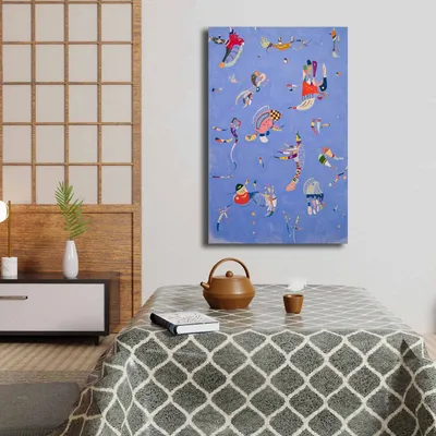 Obrázek produktu pro Wallity, 4570KANDINSKY033- VSL1133, Barevné, Výtisky na plátno, 45 x 70 cm, 100% plátno