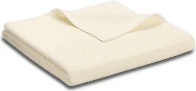 Produktbild von Biederlack Plaid mit Velourband-Einfassung Uno Baumwolle Farbe natur Größe 220 x 240