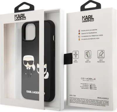 Obrázek produktu pro Karl Lagerfeld, ochranné pouzdro 3D Rubber Karl & Choupette Apple iPhone 14 Plus, černé