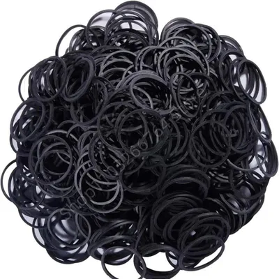 Produktbild von Gummibänder - Elastische Gummiringe - 50 g - Dehnbar - Für Papier, Büro und Haushalt - Schwarz