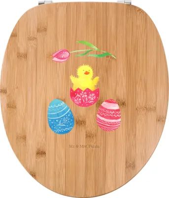 Produktbild von Mr. & Mrs. Panda Klodeckel Küken Schlüpfen - Transparent - Geschenk, Ostergrüße, WC-Sitz, Frohe Ostern, WC Brille, Sitz, Grüße, Ei, klo deckel, Toilettendeckel