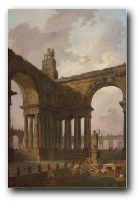 Produktbild von Kunstdruck „Die Anlegestelle“ von Hubert Robert – 40×60 cm – ungerahmt
