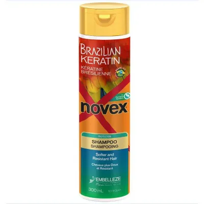Obrázok produktu pre Novex Brazilian Keratin Shampoo posilujúci šampón pre suché a poškodené vlasy 300 ml