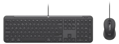 Obrázek produktu pro Logitech 920-013349, Kabel, USB, Nůžkový spínač, QWERTY, Grafit, Obsahuje myš