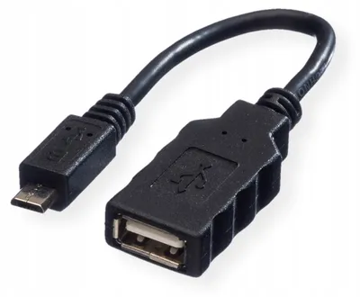 Image de ROLINE Câble USB 2.0 OTG A Femelle Micro B Mâle 0,15 m