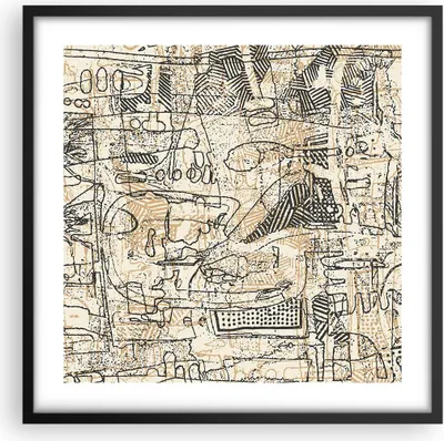 Produktbild von Gerahmtes Poster - Schwarzer Rahmen - Graffiti Kritzeleien Zeichnen - 50x50 cm - Wand Bild - Wanddeko - Wandbilder - Kunstposter - Wandposter - Bilderrahmen - Bilder - Kunstdruck - P2BAC50x50-5047