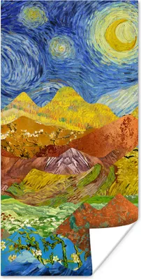 Produktbild von MuchoWow® Poster Alte Meister - Collage - Van Gogh 20x40 cm - Plakat - Foto