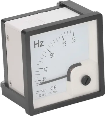 Zdjęcie produktu dla Miernik częstotliwości prądu przemiennego 45-55Hz 1,5 klasy dokładności 72x72mm Panelowy tester częstotliwości AC380V