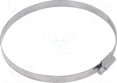 Imagen del producto de 1 abrazadera para manguera: rango de sujeción de 130 a 150 mm, ancho de 12 mm, acero inoxidable AISI 430, modelo DD2130. Abrazaderas para mangueras