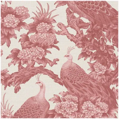 Produktbild von Profhome 399824-GU Vogel Tapete Blumen matt creme rot rosa 5,33 m2