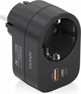 Produktbild von AISENS ASPS-1A1C07-BK, Drinnen, AC, Schwarz